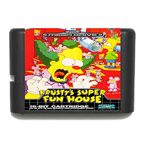ClassicGame Krusty's Super Funhouse 16 -bitna MD kartica za igru ​​za Sega Mega Drive for Genesis