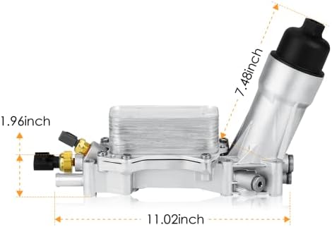 926-876 Aluminijsko hlađenje motornog ulja s adapterom za brtve za brtve za filtriranje ulja Kompatibilan s 2011- Chrysler