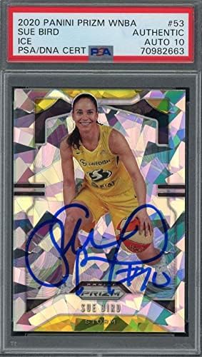 Sue Bird 2020 Panini Ice Prizm WNBA košarkaška karta 53 Auto ocjena PSA 10 - Košarka s autogramima s autogramima