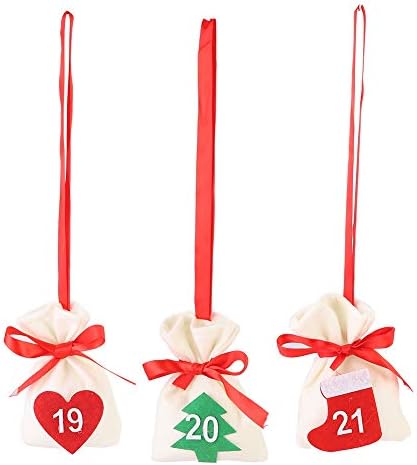 Božićni Adventski kalendar 2022, viseći Adventski kalendari poklon vrećice za bombone Božićni odbrojavanje Božićni ukrasi