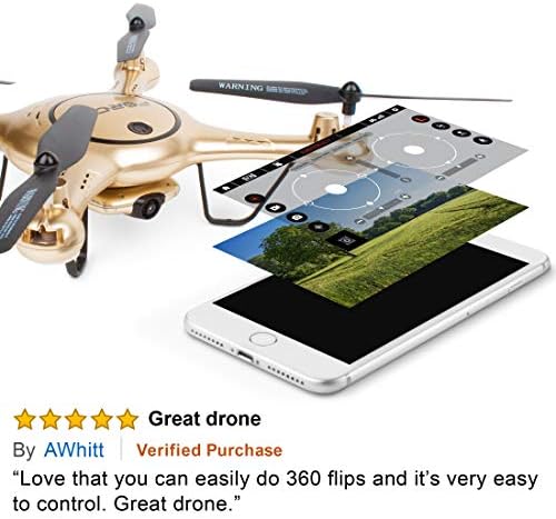 Dronovi Force1 s kamerom za odrasle i djecu - X5UW RC Quadcopter drone s kamerom uživo Video, Wifi FPV 720P HD kamera drona