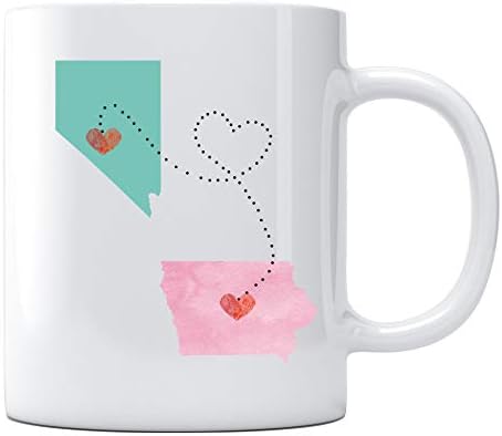 Šalica za kavu Poklon na daljinu Nevada i Iowa State Mom šalice pokloni za majke Dan države države keramičke šalice kave