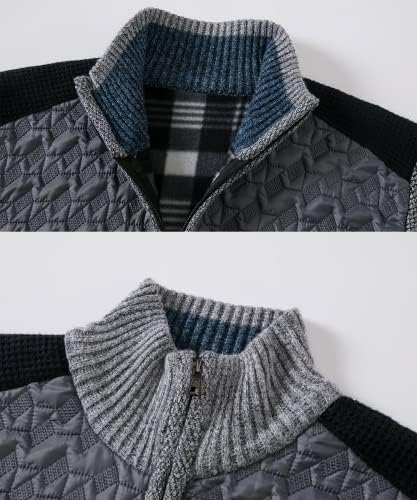 Muški pleteni džemper od džempera casual debeli džemperi s patentnim zatvaračem za muškarce kaput