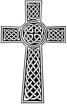 Tenner.London set od 5 keltskih križnih željeza na ekranu tkanina za ispis Aplikacija stroj za pranje prijenosa Krist križ