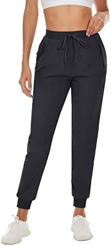 Magcomsen ženske planinarske hlače brze suhe lagane elastične struka trkača s džepovima s patentnim zatvaračem s patentnim