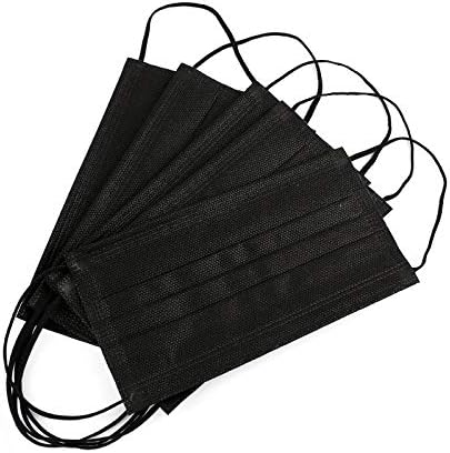 Crne maske za jednokratnu upotrebu Tri sloja struktura Netkani tkanini prozračni dizajn za žene muškarci aldult