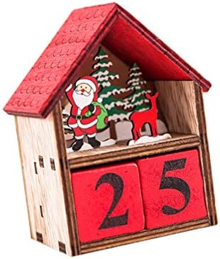 Božićni drveni LED adventski kalendar Adventski kalendar Božićni vječni kalendar broj datum drveni blokovi za uređenje doma