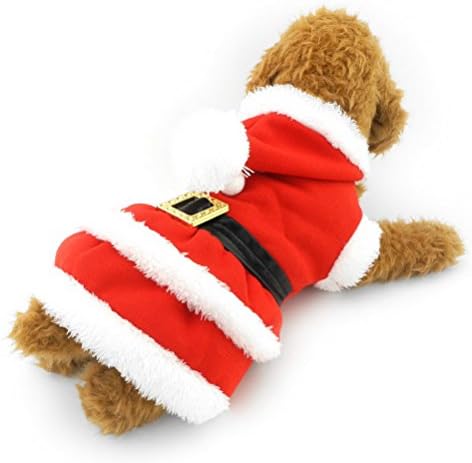 Zunea kapuljača štene Santa odijelo odijelo, mali pas božićni kostim ljubimac božićni džemper hoodie hoodie psegy zimska