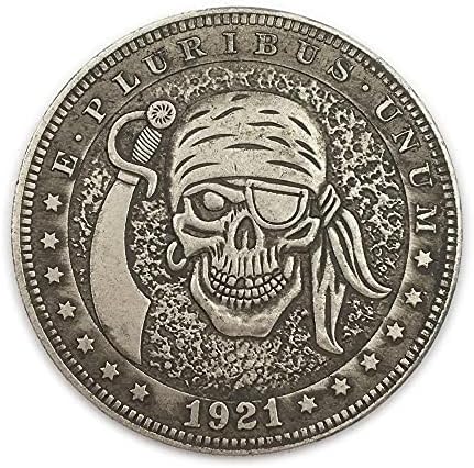 Duboko rezbarenje utisnuta 1921. Sjedinjene Države jednooka 骷髅 novčić koin kolekcija kolekcija kolekcija kolekcija Komemorativna