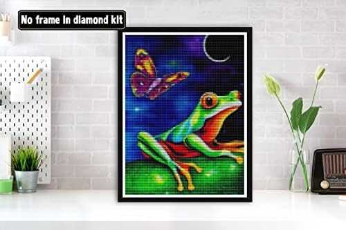 Bimkole DIY 5D dijamantni slikar planeta žaba Mjesec po brojevima, boja s dijamantima puni dijamantski rinestone slike umjetnost