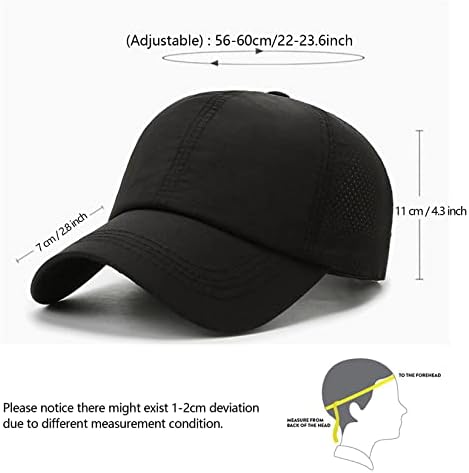 NeedVog bejzbol kaputa mreža brza suha sportska kapica za vježbanje teniski šešir za muškarce žene vanjska casual cap