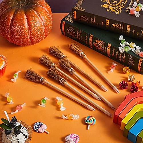 Zonon 12 komada olovke za vještice za vještice za Halloween metla s kuglicama olovke za Halloween zabava favorizira olovke