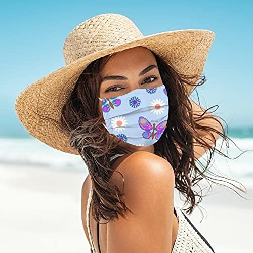 Paxostro 50pcs Summer Holiday Face_masks za odrasle, troslojne maske za prozračnu hladnu prašinu s petljom za odrasle za