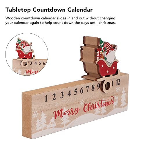 Božićni stolni kalendar odbrojavanja, Modni drveni kalendar odbrojavanja za ukrašavanje noktiju, Božićni stolni ukras odbrojavanjem