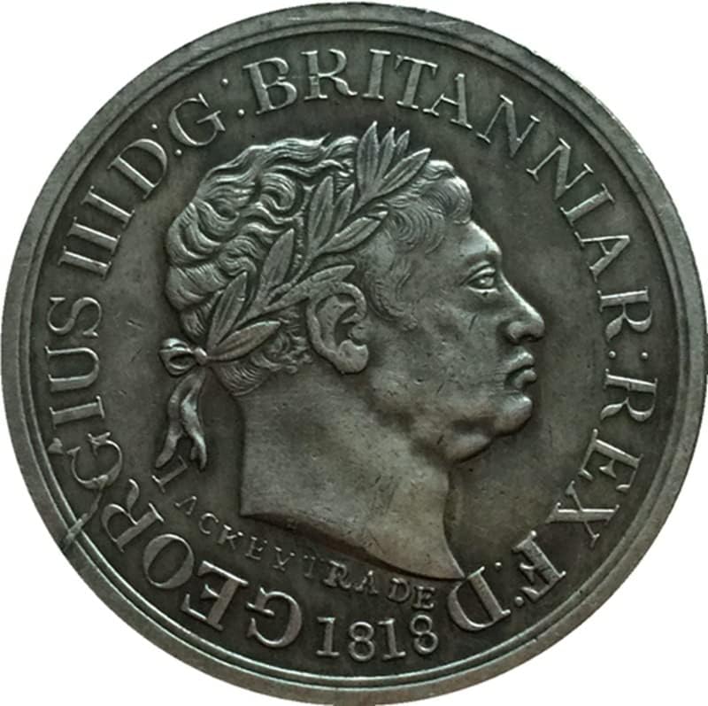 1818. Britanski novčići čista bakrena srebrna kolekcija zanatske kolekcije za zanat