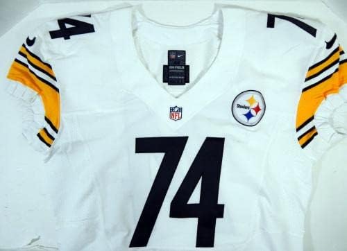 2012 Pittsburgh Steelers 74 Igra izdana White Jersey 48 DP21279 - Nepotpisana NFL igra korištena dresova