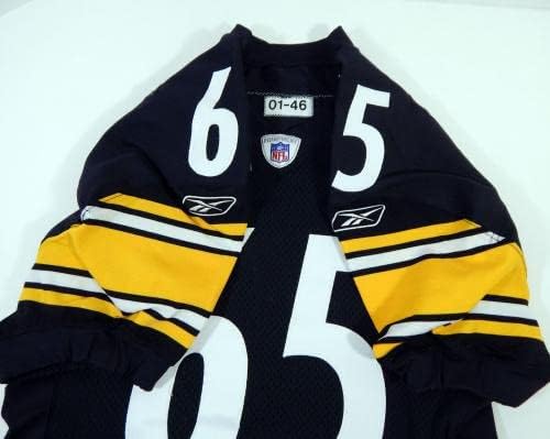 2001. Pittsburgh Steelers Collins 65 Igra izdana Black Jersey 46 DP21101 - Nepotpisana NFL igra korištena dresova