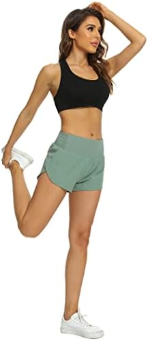 Hawind trčanje kratkih hlača za žene s džepovima Hight struka s atletskim sportskim hlačama brze suhe kratke gaćice s linijom