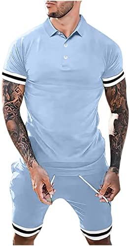 Muški kratki rukav ležerna polo majica i kratke hlače set dva komada ljetne odjeće Sport Zip Polo trenerke set za muškarce