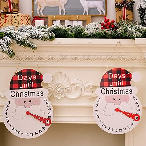 Keramički patuljci Božićni ukrasi Božićni ukrasi Karirani šešir snjegović pokazivač drveni kalendar blagdanska atmosfera
