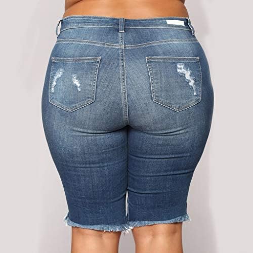 Lariau rastezljivi jean kratke hlače za žene ljetni džepovi peru nevoljene mršave traperice kratke hlače hlače