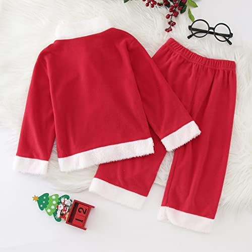 Odjeća za djevojčice 4T-5T Toddler Boys Girls Božićni dugi rukavi Otisci runa