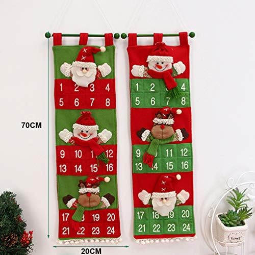 Adventski kalendar od tkanine Božićni Djed Božić Odbrojavanje viseći ukrasni kalendar 24 dana Božićni odbrojavanje dekor