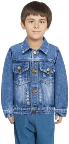 Bigorsmall Toddler Boys Girls Jean Jacket Baby Traper Jacket Gumb Down Top COAD Kids Outrewear 1-5 godina