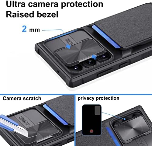 HJCMikee futrola za telefon za Samsung Galaxy S23 Ultra, futrola za odvojivu odvajanu torbu s udarnim udarcima s poklopcem