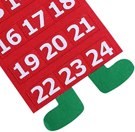 2pcs adventski kalendar privjesak Božićni elementi u obliku kalendara božićno drvce viseći ukras za kućnu zabavu za božićni