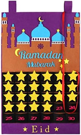 Ramazanski kalendar od filca Eid Mubarak viseći kalendar odbrojavanja Adventski kalendar za djecu Eid Pokloni 2022 Ramazanski