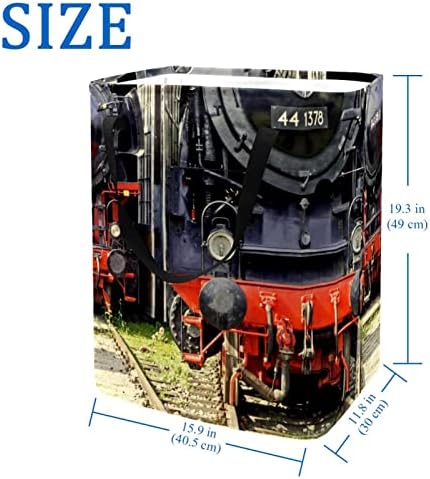 Željeznica parna lokomotiva lokomotiva ispis sklopiva košara za rublje, 60L vodootporne košare za rublje košara za pranje