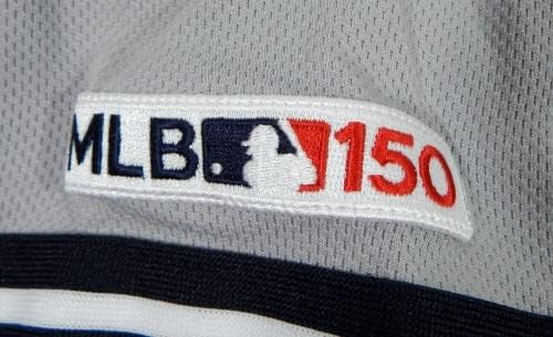 2019. New York Yankees Cory Gearrin 35 Igra Upotrijebljena siva Jersey 150 Patch Black - Igra korištena MLB dresova