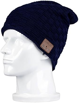 BearsFire bežična glazba šešir s bluetooth slušalicama zvučnik mikrofon zima topla lubanja trčanje pletene kape za muškarce
