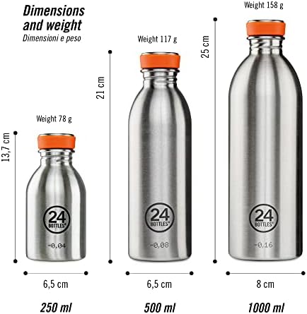 24bottles urbana boca 1 litara/500 ml/250 ml, boca s kapicom zračne ekološki prihvatljive BPA boce bez vode u nehrđajućem