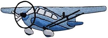 Plavi zrakoplov u stilu Cessna - Izvezeno željezo na flasteru