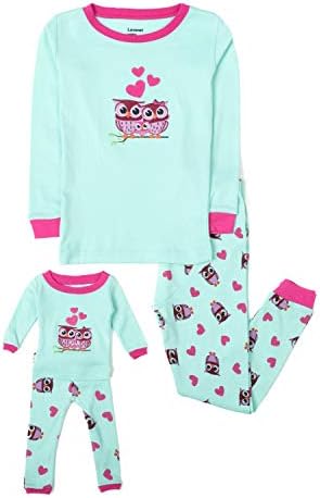 Pidžama za bebe i malu djecu, identične pidžame za lutke i djevojčice, set od pamuka, pogodan za američku djevojku