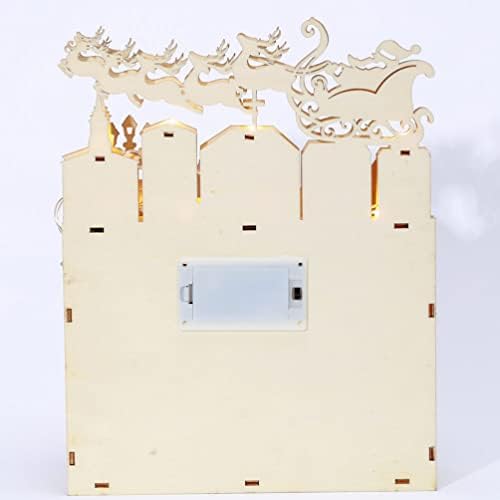 Drveni Adventski Adventski kalendar s LED svjetlom i 24 ladice za pohranu adventski kalendar odbrojavanja za ukrašavanje