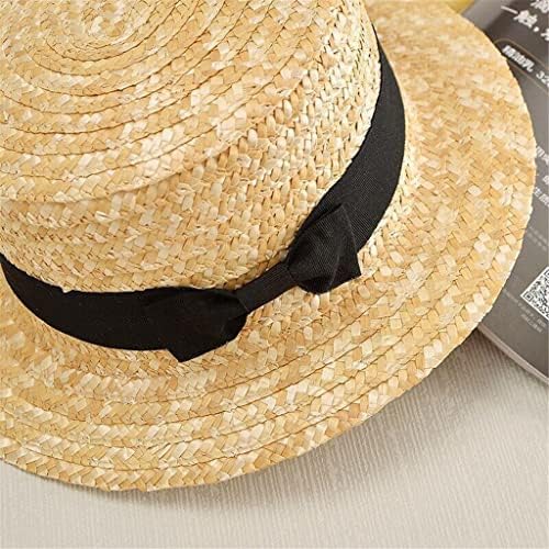 Nabavite ljetni Slatki vintage šešir za sunce za dječake i djevojčice, šešir za plažu s mašnom, slamnati šešir, kapu s kratkim