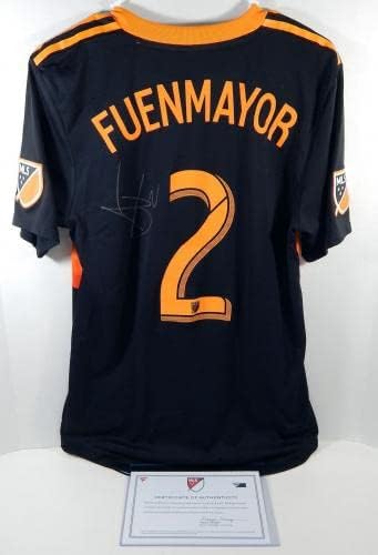 2019. Houston Dynamo Alejandro Fuenmayor 2 Igra korištena potpisana crni dres M 844 - Autografirani nogometni dresovi