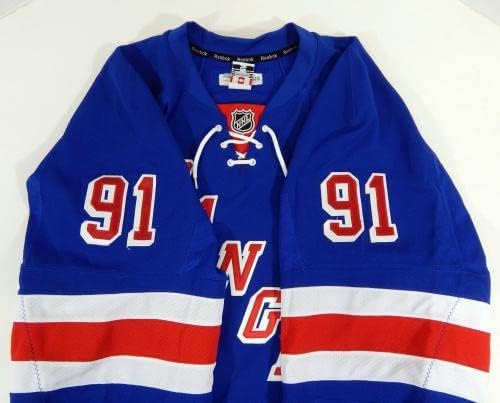 New York Rangers Zak Zborosky 91 Igra izdana Blue Jersey DP08978 - Igra se koristila NHL dresovi