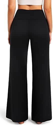 FullSoft ženske ležerne labave hlače široke noge-joga protočne udobne sportske atletske hlače za žene s visokim strukom za
