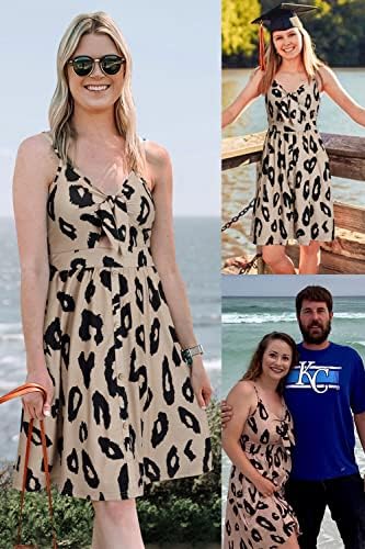 2023. ženske ljetne sundresses, haljine za plažu s izrezom u obliku slova u i prednjim vezicama s naramenicama za špagete