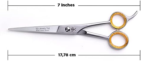 Škare za rezanje kose Profesionalni MyJewels 7 inč Premium brijač za rezanje kose za rezanje kose - ekstra oštri noževi -