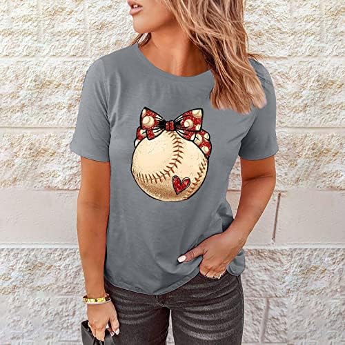 Miashui majice žene žensko bejzbol srce majica slatka grafička ženska bejzbol srca majice majice majice za žene za