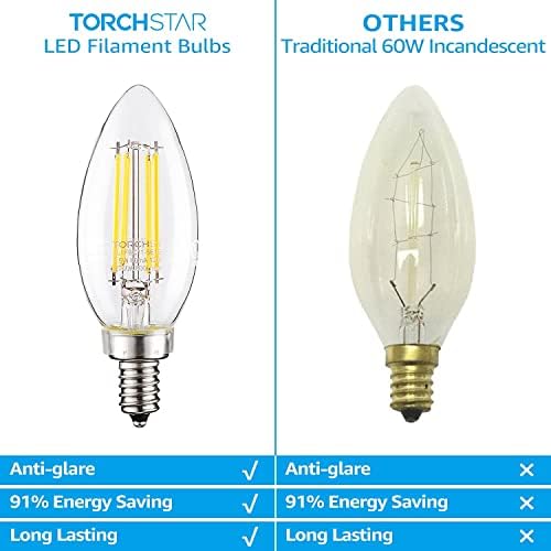 Komplet led svjetla za канделябров TORCHSTAR E12, led žarulja T6, 6-preljevna cijev komplet led žarulja za канделябров E12