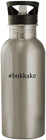 Knick Knack Pokloni BUKKAKE - 20oz hashtag od nehrđajućeg čelika Vanjska boca vode, srebro