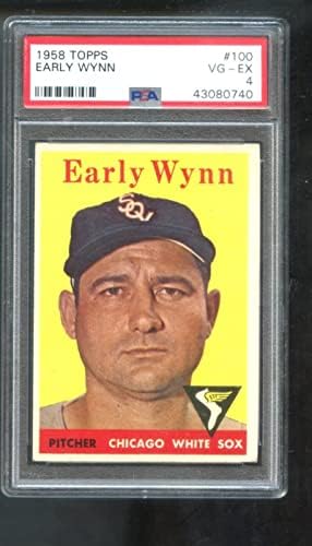 1958. Topps 100 rani Wynn PSA 4 ocjenjivane bejzbol kartice Chicago White Sox MLB - Slabozne bejzbolske karte