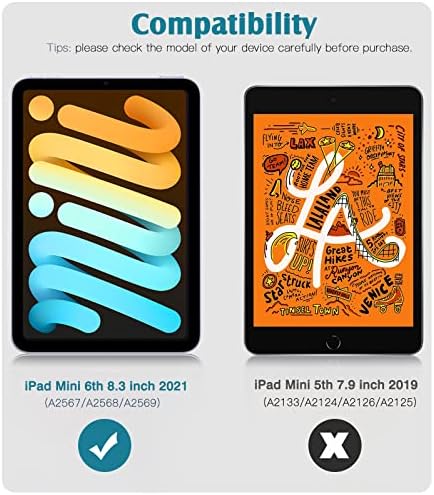 Slučaj Timovo za novi iPad Mini 6 2021, iPad Mini 6. generacija futrola, [4 kutovi gledanja] PU kožni poklopac, podrška Touch