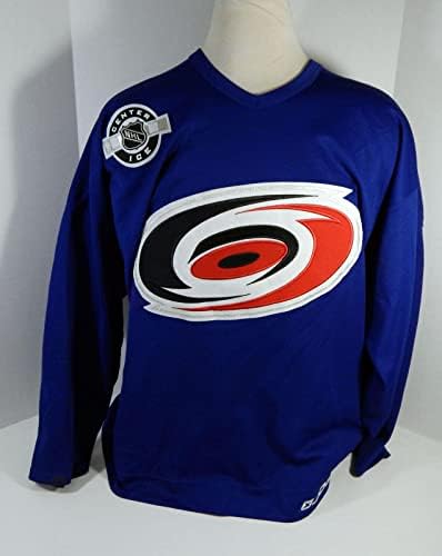 Igra Carolina Hurricanes koristila je plavi trening Jersey 58 DP19654 - Igra korištena NHL dresova